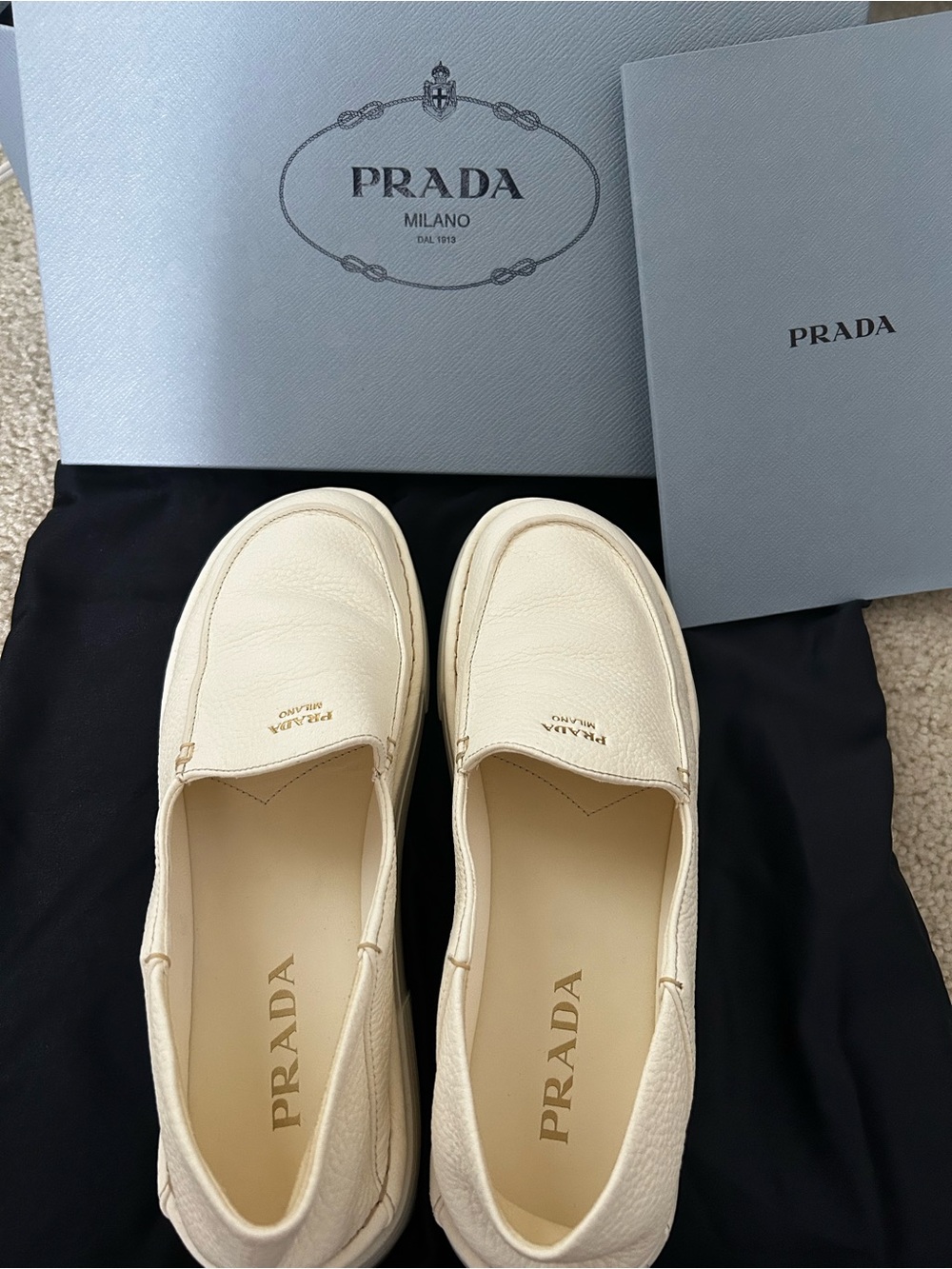 Prada Women’s Leather Loafers - Picture 1 of 5